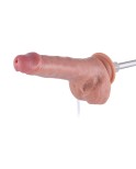 Hismith 20,57 cm silikondildo, 15,49 cm innsettingslengde, New-FLesh, S-sprutende dildo-serien