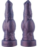 Hismith 18,5 cm silikon hunddildo, 16 cm insättbar realistisk penis med KlicLok-system