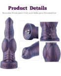 Hismith 18,5 cm silikon hundedildo, 16 cm innsettbar realistisk penis med KlicLok-system