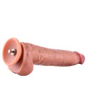 Hismith 25,65 cm silikonové dildo s dvojitou hustotou, 20,52 cm vložitelné systémem KlicLok