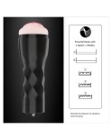 Hismith Male Masturbator with KlicLok System, 3 Speed+2 Modes Vibrating Male Stroker with Remote Controller