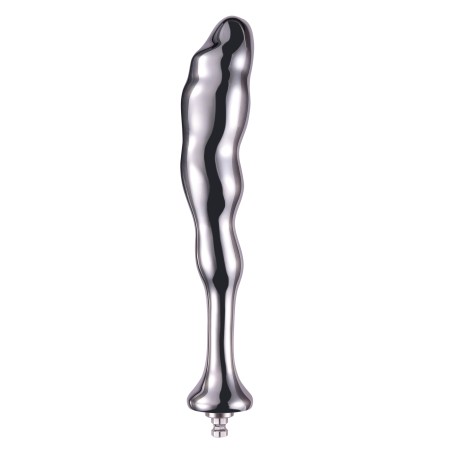 Hismith 7.68” G-Spot Dildo, Curved Stainless Steel Prostate Massager with KlicLok System for Beginner Users