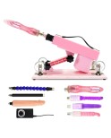 Sex Machine! Small Pink Handle Sex Machine Gun With 7 Attachments Unisex Dildos,Automatic Thrust Machine Device For Sex