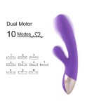 Hismith Rabbit Vibrator, Dual Motor Vibrating Silicone Waterproof, G-Spot Vagina and Clitoris Stimulation Massager