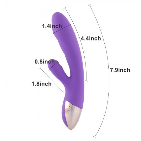 Hismith Rabbit Vibrator, Dual Motor Vibrating Silicone Waterproof, G-Spot Vagina and Clitoris Stimulation Massager