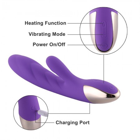 Hismith Rabbit Vibrator, Dual Motor Vibrating Silicone Waterproof, G-Spot Vagina and Clitoris Stimulation Massager