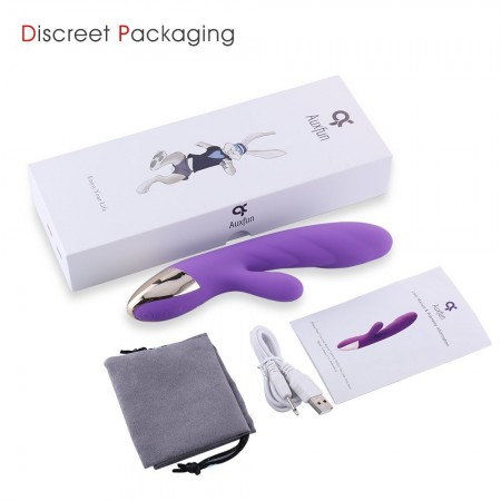 Hismith Rabbit Vibrator, Dual Motor Vibrating Silicone Waterproof, G-Spot Vagina and Clitoris Stimulation Massager