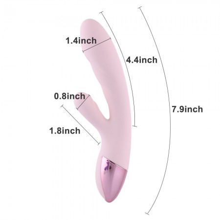 Hismith Rabbit Vibrator, Dual Motor Vibrating Silicone Waterproof, G-Spot Vagina and Clitoris Stimulation Massager