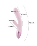 Hismith Rabbit Vibrator, Dual Motor Vibrating Silicone Waterproof, G-Spot Vagina and Clitoris Stimulation Massager