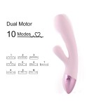 Hismith Rabbit Vibrator, Dual Motor Vibrating Silicone Waterproof, G-Spot Vagina and Clitoris Stimulation Massager