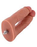 Hismith 16,51 cm silikonowe dildo z podwójnym penetrowaczem do maszyny do seksu z systemem KlicLok, długość wkładki 13,97 cm, za