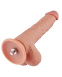 Hismith 22.60cm Silikonowe dildo z kompletną moszną do seksu Hismith Premium z systemem KlicLok, długość wkładki 16,51 cm, obwód