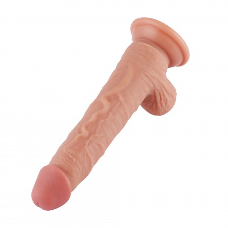 Hismith 22.60cm Silikonowe dildo z kompletną moszną do seksu Hismith Premium z systemem KlicLok, długość wkładki 16,51 cm, obwód