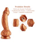 Hismith 9.45 "Silikondildo med KlicLok-system for Hismith Premium sexmaskin, 6,7" innsatsbar lengde, omkrets7,67 "diameter 2,36"