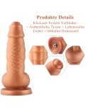 Hismith 8.1 "Squamule silikondildo med KlicLok-system til Hismith Premium sexmaskine, 5,9" Indsatningsbar længde, Omkrets 6,9 "D