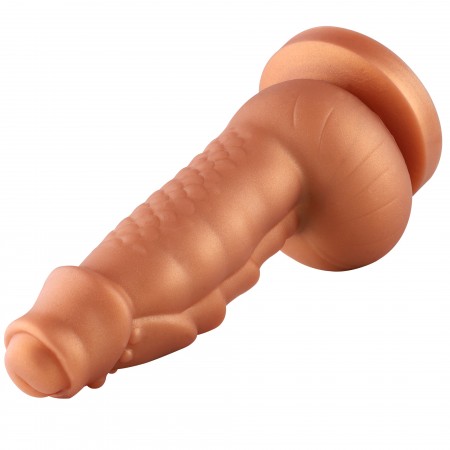 Hismith 8.1 "Squamule silikondildo med KlicLok-system til Hismith Premium sexmaskine, 5,9" Indsatningsbar længde, Omkrets 6,9 "D