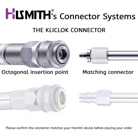 Hismith 6,5-calowy adapter systemowy KlicLok ze sprężyną do wibratorów Vac-U-Lock, przedłużacz 2 w 1