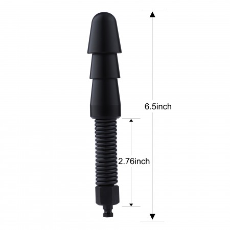 Hismith 6,5-calowy adapter systemowy KlicLok ze sprężyną do wibratorów Vac-U-Lock, przedłużacz 2 w 1