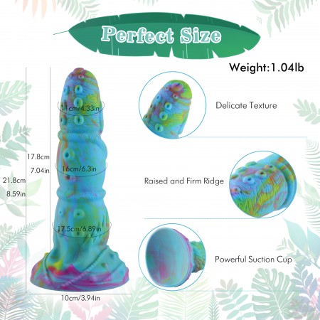 Hismith 21,8 cm silikonowe dildo z przyssawką do Hismith Premium Sex Machine