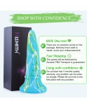 Hismith 25,7 cm Monster dildo (polpo, verde) con ventosa per Hismith Premium Sex Machine