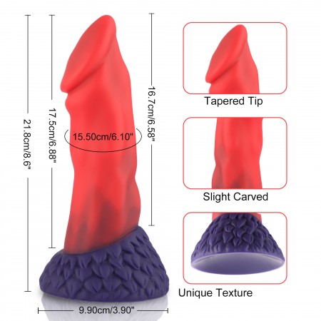 Hismith 21,84 cm dildo Flamingo z przyssawką do Hismith Premium Sex Machine