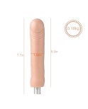 Auxfun Smooth TPE dildo s vestavěným kýlem， 3XLR konektor