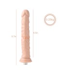 Auxfun Ekstra-længde vener med fleksibel rør TPE dildo med 3XLR Connector