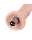 Auxfun Ekstra-længde vener med fleksibel rør TPE dildo med 3XLR Connector