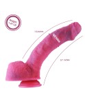 HISMITH 9,7" buet silikondildo med KliLok System, silikondildo lommelyktpulver - Fantasy star series