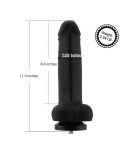 Hismith 11,4 "Gładkie silikonowe ogromne dildo do Hismith Premium Sex Machine, z systemem KlicLok