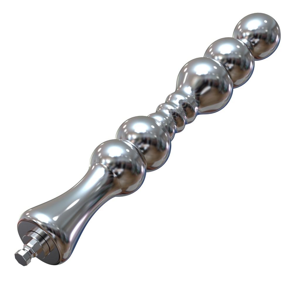 Hismith Dildo anale con perline in metallo da 8,2, bacchetta anale in  alluminio liscio con sistema KlicLok per macchina del ses