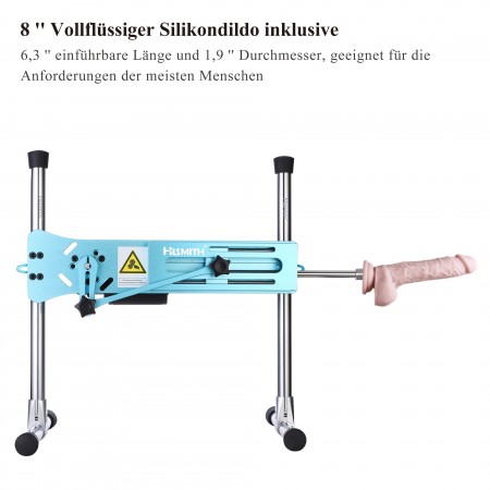 Hismith Premium Sex Machine s 8 "silikonovým dildo, Kliclok System Love stroj s dálkovým ovládáním Edition (Venecian Blue)