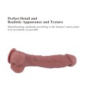 9,1" Silikon Dildo for Hismith Sex Machine med KlicLok-kontakt, 7,5" innsettbar lengde. Kaffe