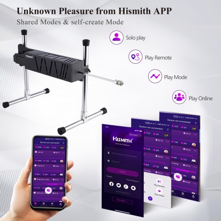 Hismith Servok, macchina del sesso con motore passo-passo, programmabile con controllo APP, sistema KlicLok, spina AK-05 EU