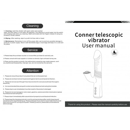 Hismith Conner wibracyjny wibrator teleskopowy stymulacja pochwy i łechtaczki Dildo do masażu