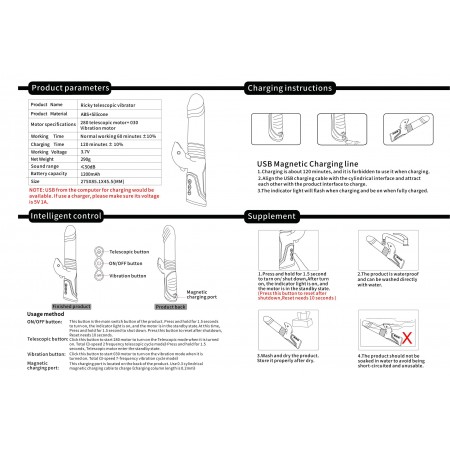 Hismith Dildo Telescopico Vibratore Impermeabile Carica Magnetica Giocattoli Sessuali per Coppie