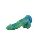 Hismith 9,6" Silikone Grøn Mix Gul Dildo Med KlicLok System