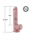 20,5 cm original silikondildo för Hismith sexmaskin med KlicLok-kontakt, 15,5 cm infällbar längd