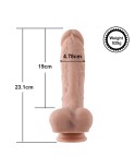 9.1" Silicone Dildo for Hismith Sex Machine with Kliclok System Connector, 7.5" Insertable Length,Flesh