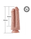 Hismith 21,59 cm Dildo silikonowe z dwoma otworami na jeden otwór do seksu Premowego z systemem KlicLok