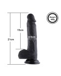 Hismith 21.08cm fleksibel silikondildo til Hismith Premium sexmaskin med KlicLok-system, 14,98 cm innsatsbar lengde, omkrets 14,