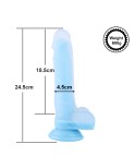 Dildo luminoso Hismith 9.65 ", dong in silicone che cresce nel buio con sistema KlicLok