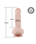 Hismith 7.87" Dual-density Realistic dildo, 6.3" Inert-able Length, Min/Max Width:1.73"/1.65" with vibration and heating Kliclok