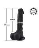 Dildo tentacolo in silicone Hismith da 12,4 pollici con connettore KlicLok, sistema KlicLok in silicone nero.