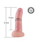 Hismith zakřivený 22,50 cm silikonové dildo s modrými žilami, dildo s vibrátorem