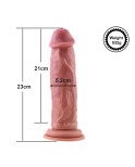 Hismith 9.1" silicone dildo, 8.35" insertable length, vibration and rotation function with KlicLok system, size M