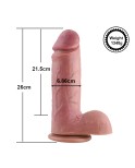 Hismith 10,23" Dildo ultra realistico a doppia densità con venature, lunghezza inseribile 8,46