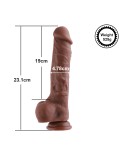 9.1" Silikon Dildo för Hismith Sex Machine med KlicLok-kontakt, 7.5" Längd som kan sättas in. Kaffe