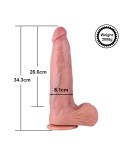 Gigantesco dildo in silicone a doppia densità Hismith da 34,29 cm Predi con sistema KlicLok Taglia XXL