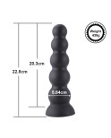 Dildo anale con perline Hismith da 22,86 cm con 5 sfere lisce per Kliclok